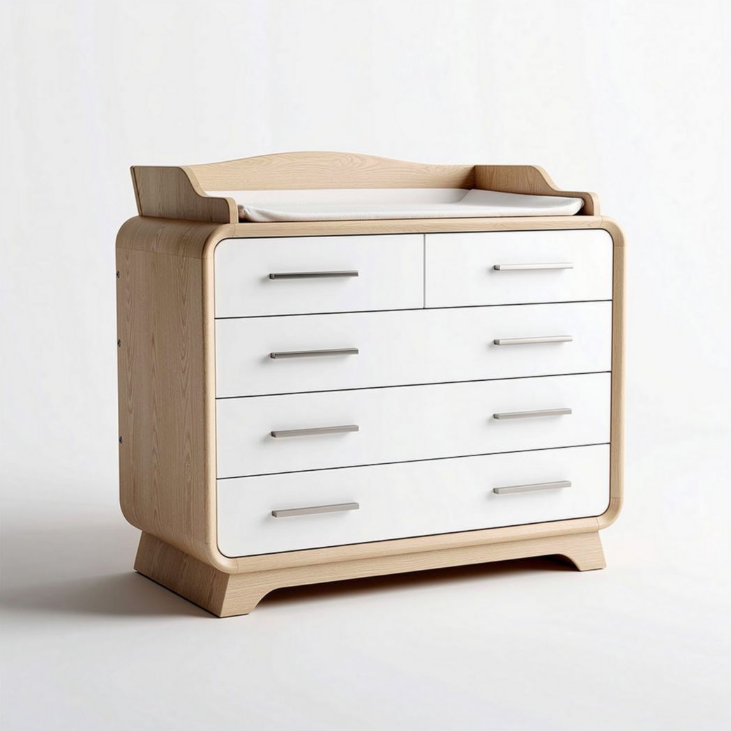 Witte houten kast met lades en deuren voor opbergruimte 80 x 60 x 90cm