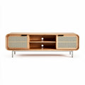 Houten tv-meubel met metalen poten en opbergruimte 120 x 40 x 40cm