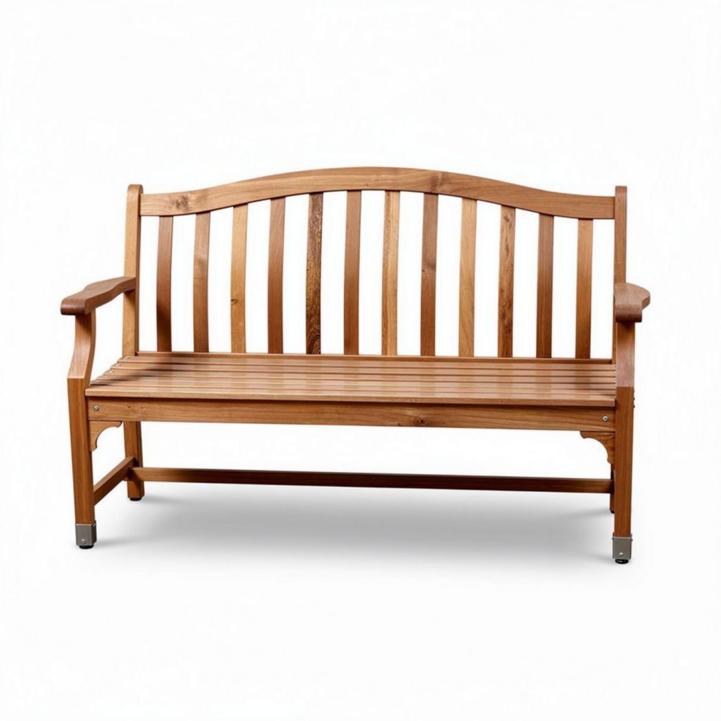 Bank van duurzaam hout voor tuin of terras 120 x 60 x 85cm natuurlijke kleur