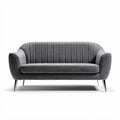 Grijze stof bank met metalen poten voor woonkamers 180 x 80 x 85cm