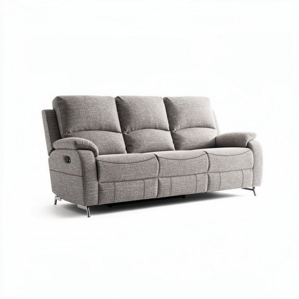 Goedgekeurde stoffen bank met relaxfunctie in grijs 200 x 90 x 90cm