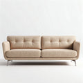 Tweekleurige bank van stof met metalen poten 200 x 90 x 75 cm
